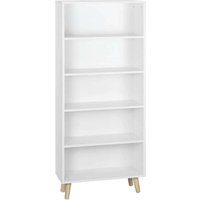 Woltu - Bücherschrank mit 5 Fächer aus Spanplatte SKuep weiß Woltu - Bücherschrank mit 5 Fächer aus Spanplatte SKuep weiß von WOLTU
