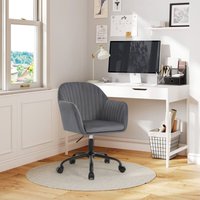 Bürostuhl Ergonomischer, Schreibtischstuhl Drehstuhl Höhenverstellbar, Computerstuhl mit Armlehnen und Rollen, Stuhl bis 150 kg belastbar, aus Samt von WOLTU