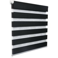 Woltu - Doppelrollo Klemmfix ohne Bohren, Duo Rollo Zebrarollo Fensterrollo Klemmrollo Seitenzugrollo Easyfix lichtdurchlässig & verdunkelnd Rollos von WOLTU