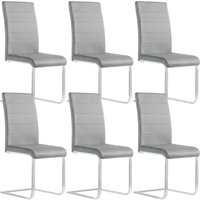 Esszimmerstühle 6er Set, Schwingstuhl, Freischwinger Stuhl, Küchenstuhl, Samtstuhl, Polsterstuhl, mit hoher Rückenlehne, für Esszimmer Esstisch Küche von WOLTU