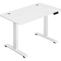 Höhenverstellbar Schreibtisch Elektrisch mit Tischplatte 120 x 60 cm und 4 Memory-Steuerungen Weiß + Weiß Gestell - Woltu von WOLTU
