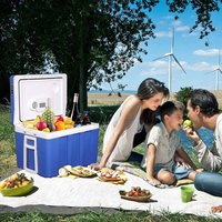 Kühlbox mi Rollen für Auto & Camping Warm-Kalt 50L a++ blau - Woltu von WOLTU