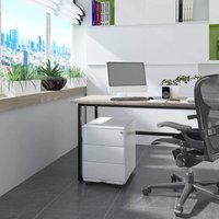 Rollcontainer Büroschrank mit 3 Schubladen weiß - Woltu von WOLTU