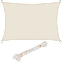 Sonnensegel Sonnenschutz pes Windschutz uv Schutz creme 4x6m - Woltu von WOLTU