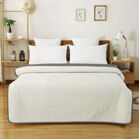 Woltu - Tagesdecke Bettüberwurf, Steppdecke 360GSM Patchwork Wendedesign Kariert, Bettdecke Stepp Decke Doppelbett unterfüttert und Gesteppt, 170x210 von WOLTU