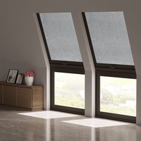 Thermo Dachfenster Rollo ohne Bohren Sonnenschutz Verdunkelungsrollo mit Saugnäpfen, Thermorollo Hitzeschutz für Dachfenster 60x115 cm, Grau - Woltu von WOLTU