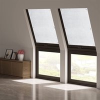 Woltu - Thermo Dachfenster Rollo ohne Bohren Sonnenschutz Verdunkelungsrollo mit Saugnäpfen, Thermorollo Hitzeschutz für Dachfenster 76x115 cm, weiß von WOLTU