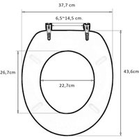 Toilettensitz mit Absenkautomatik aus mdf Holzmaserung - Woltu von WOLTU