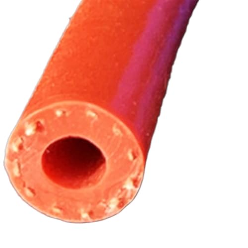 Ablaufschlauch Verdickter Silikonschlauch, Hochdruck-temperaturbeständiger Dampf-Baumwoll-Geflechtschlauch, Gummischlauch, flexibler Schlauch, 1 Meter Wasserpumpe (Color : Red, Size : 16x22mm) von WOLWES