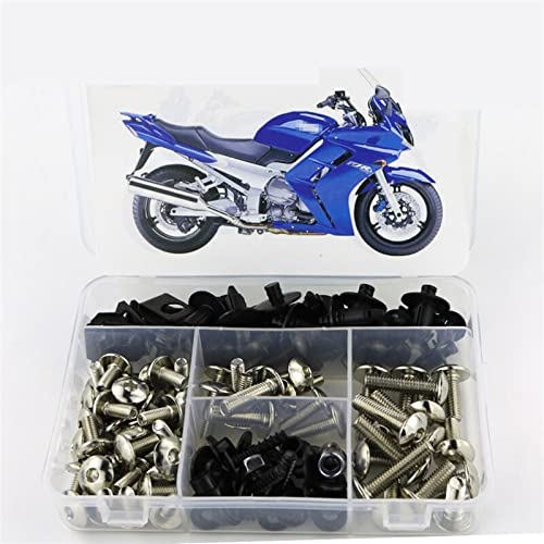 Kompatibel Mit Yamaha Für FJR1300 2001–2012, Motorrad, Komplettes Komplettes Verkleidungsschrauben-Set, Karosserieschrauben, Blechmutter, Verkleidungsclips, Muttern Aus Stahl Schrauben sbolzen Muttern von WOLWES