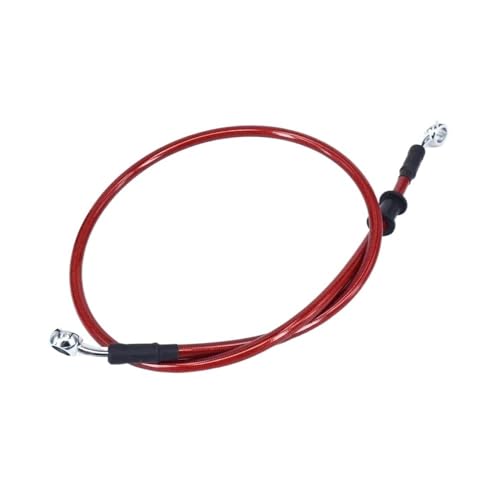 Remoliesschlauch Motorrad 600 700 800 900 1000MM ATV Dirt Pit Racing Bike Motorrad Geflochtene Bremskupplung Ölschläuche Linien Kraftstoffleitungen Rohrkabel (Color : Red, Size : 8000MM) von WOLWES