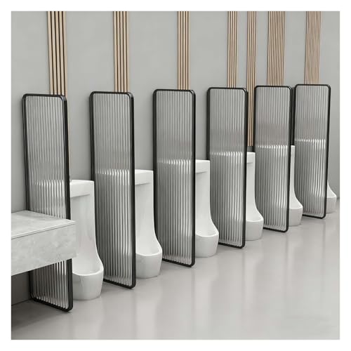 Urinalkabinen-Trennwände, An Der Wand Montierte Toiletten-Sichtschutztrennwand, Geeignet For Öffentliche Räume Wie Schulen Und Einkaufszentren(180x40 black,1 PCS) von WOLWES