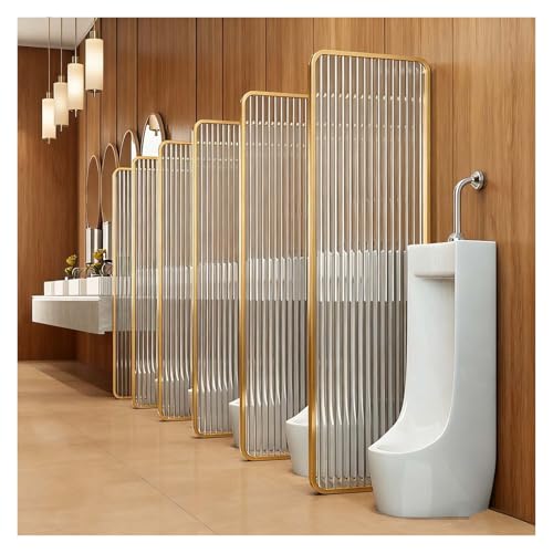 Urinalkabinen-Trennwände, An Der Wand Montierte Toiletten-Sichtschutztrennwand, Geeignet For Öffentliche Räume Wie Schulen Und Einkaufszentren(180x40 gold,4 PCS) von WOLWES