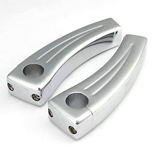 WOLWES Motorrad Lenker Riser Kompatibel Mit Suzuki Für Eindringling VL1500 LC C 7" Chrome Motorrad 1" 25mm Lenkererhöhungsschellen Motorrad Modifikation Teile Silber Aluminium von WOLWES