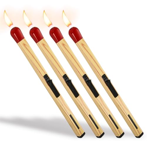 WOMELF Matchstick personalisiertes Butanfeuerzeug, kompaktes tragbares Feuerzeug, winddichtes Flammenfeuerzeug, die Beste for Geschenke for Älteste, Väter und Freunde (Color : B) von WOMELF