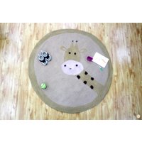 Runde Kinderdecke | Handgemachter Filzteppich Wollteppich Teppich Für Ihre Kinder Zum Spielen Babys Spielmatte 120 cm von WOMENFELT