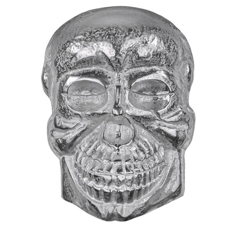 WOMO-DESIGN Skulptur Wandskulptur aus Aluminium mit Nickelbeschichtung, Deko Statue, Totenkopf Gothic Totenschädel Dekoaration Wohnaccessoire Skulptur WOMO-DESIGN Skulptur Wandskulptur aus Aluminium mit Nickelbeschichtung, Deko Statue, Totenkopf Gothic Totenschädel Dekoaration Wohnaccessoire Skulptur von WOMO-DESIGN