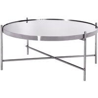 Womo-design - Couchtisch ø 75x35 cm Unikat in Silber aus Metall und Glas, Design Wohnzimmertisch mit Glasplatte und Metallgestell, Runder Womo-design - Couchtisch ø 75x35 cm Unikat in Silber aus Metall und Glas, Design Wohnzimmertisch mit Glasplatte und Metallgestell, Runder von WOMO-DESIGN