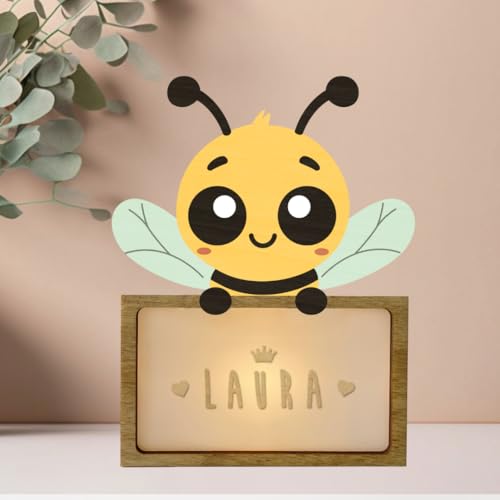 WONDEE Personalisierte Geschenke Baby, Nachtlicht Baby Biene, Geschenke zur Geburt, Taufgeschenke für Mädchen und Jungen Personalisierte - Nachttischlampe kinder, baby geschenk personalisiert WONDEE Personalisierte Geschenke Baby, Nachtlicht Baby Biene, Geschenke zur Geburt, Taufgeschenke für Mädchen und Jungen Personalisierte - Nachttischlampe kinder, baby geschenk personalisiert von WONDEE