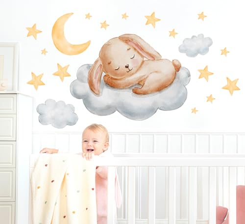 WONDER MURALS Wandtattoo Wandsticker Tiere Babyzimmer Kinderzimmer Mädchen Baby kleiner Fuchs Bär Eule Hase Hirsch schlafen auf Wolke Sterne Mond Deko Wanddeko Wandaufkleber Selbst Aufkleben WONDER MURALS Wandtattoo Wandsticker Tiere Babyzimmer Kinderzimmer Mädchen Baby kleiner Fuchs Bär Eule Hase Hirsch schlafen auf Wolke Sterne Mond Deko Wanddeko Wandaufkleber Selbst Aufkleben von WONDER MURALS