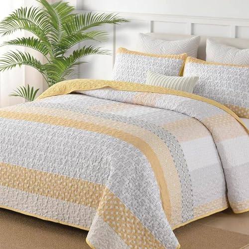 Bettwäsche-Set YS01AC080480Q3U-A Bettwäscheset mit Kissenbezügen, leichte Mikrofaser, Tagesdecken-Set für alle Jahreszeiten von WONGS BEDDING