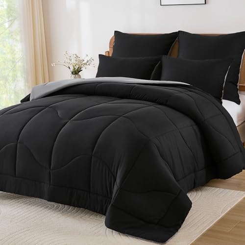 WONGS BEDDING Bettdecke 135x200-100% Bauwolle Bettdecke Ganzjahresdecke 300 GSM Wende Steppdecke135x200 Pflegeleicht & Atmungsaktiv Schlafdecke mit 1 Kissenbezug 80x80 cm, Schwarz&Grau WONGS BEDDING Bettdecke 135x200-100% Bauwolle Bettdecke Ganzjahresdecke 300 GSM Wende Steppdecke135x200 Pflegeleicht & Atmungsaktiv Schlafdecke mit 1 Kissenbezug 80x80 cm, Schwarz&Grau von WONGS BEDDING