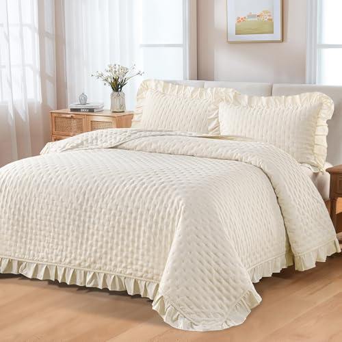 WONGS BEDDING Tagesdecke 220x240 Bettüberwurf Beige Decke Steppdecke 3 Teilig Doppelbett Gesteppt Bettdecke Vielseitige Wohndecke mit 2 Kissenbezug 50x75 für Schlafzimmer als Sofaüberwurf WONGS BEDDING Tagesdecke 220x240 Bettüberwurf Beige Decke Steppdecke 3 Teilig Doppelbett Gesteppt Bettdecke Vielseitige Wohndecke mit 2 Kissenbezug 50x75 für Schlafzimmer als Sofaüberwurf von WONGS BEDDING