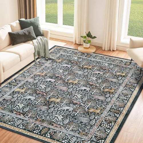 WONGS BEDDING Teppich Wohnzimmer, 120x170cm Wohnzimmerteppich Waschbarer Teppiche Rutschfester Kurzflor Carpet für Schlafzimmer Esszimmer Home Office WONGS BEDDING Teppich Wohnzimmer, 120x170cm Wohnzimmerteppich Waschbarer Teppiche Rutschfester Kurzflor Carpet für Schlafzimmer Esszimmer Home Office von WONGS BEDDING