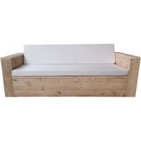 Loungesofa Lissabon - Industrieholz - inkl. Kissen, Outdoor, Balkon, Garten, Gartenmöbel, Garten Sofa-Set, - Wood4you von WOOD4YOU