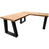 Eckschreibtisch - Vancouver Geröstetes Holz - Wood4you von WOOD4YOU