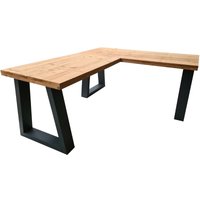 Eckschreibtisch - Vancouver Geröstetes Holz - Wood4you von WOOD4YOU