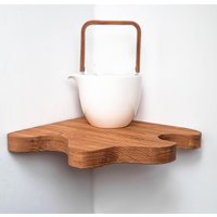 Geschwungenes Eckregal Eiche. Wellenwandregale. Schwimmendes Dekoratives Regal Boho Aus Der Ukraine von WOODENMIXshop