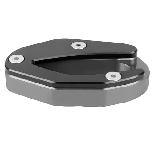 WOODEY Motorrad-CNC-Ständer Für T&riumph Bonneville T100 T120 2018 2019 2020 2021 2022 2023 Fußseitenständer-Verlängerungspolster-Unterstützung Vergrößerungsplatte Zubehör von WOODEY