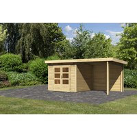 WOODFEELING Gartenhaus, BxT: 244 x 244 cm (Außenmaße), Massivholzdach - braun von WOODFEELING