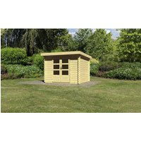 KARIBU Gartenhaus, BxT: 315 x 273 cm (Aufstellmaße), Pultdach - beige von Karibu