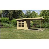 KARIBU Gartenhaus, BxT: 504.5 x 238 cm (Aufstellmaße), Flachdach - beige von Karibu