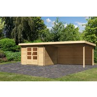 KARIBU Gartenhaus »Bastrup«, Holz, BxHxT: 679 x 220 x 297 cm (Außenmaße inkl. Dachüberstand) - beige von Karibu