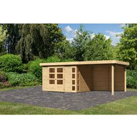 KARIBU Gartenhaus »Kerko 5«, Holz, BxHxT: 557 x 210 x 246 cm (Außenmaße inkl. Dachüberstand) - beige von Karibu