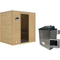 KARIBU Sauna »Sonja«, inkl. 9 kW Saunaofen mit externer Steuerung, für 3 Personen - beige von Karibu