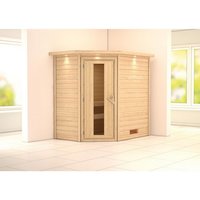 KARIBU Sauna »Svea«, für 3 Personen, ohne Ofen - beige von Karibu