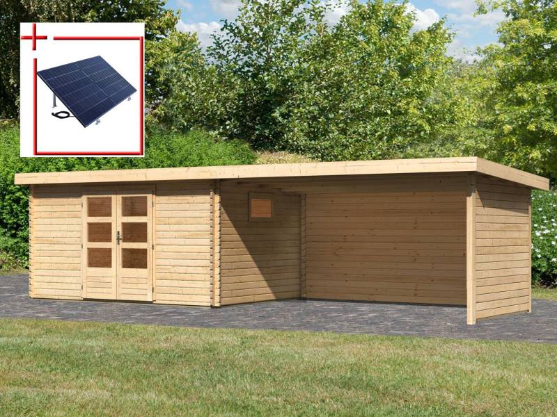 WOODFeeling Gartenhaus Trittau 5, BxT: 806x333 cm, mit Anbaudach von WOODFeeling