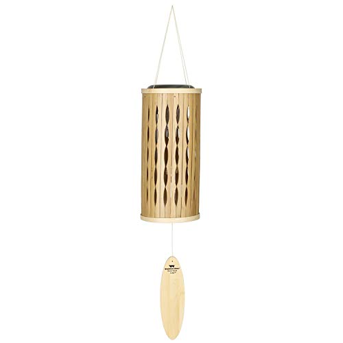 Woodstock Chimes Aloha Solar Windspiel aus Holz und Aluminium in der Farbe Natur, Maße: 72cm x 15cm x 15cm, ACSN von Woodstock Chimes