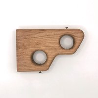 Doppelte Rustikale Hölzerne Gardinenstange Halterung von WOODinMINIMALISM