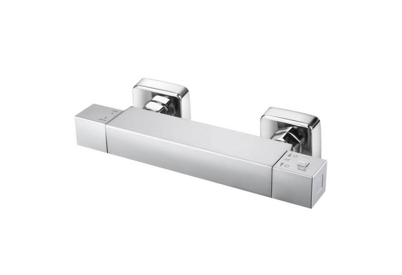 WOOHSE Brausethermostat Duscharmatur Mischbatterie Dusche Mit Thermostat Armatur Dusche Chrom Duschthermostat Armatur Brausethermostat Chromoberfläche von WOOHSE