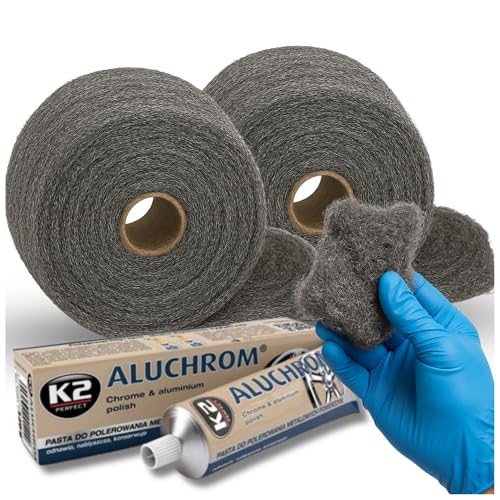 K2 Aluchrom 120g + Wooltec Stahlwolle 500 g Grad 0+00 – Profi Felgenpolitur Set zur Felgenreinigung & Metallpflege, reinigt, poliert, konserviert & schützt – inkl. Nitrilhandschuhe GRATIS K2 Aluchrom 120g + Wooltec Stahlwolle 500 g Grad 0+00 – Profi Felgenpolitur Set zur Felgenreinigung & Metallpflege, reinigt, poliert, konserviert & schützt – inkl. Nitrilhandschuhe GRATIS von WOOLTEC