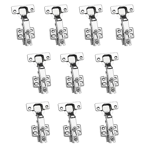 WOOLUCK 10 Stück Türscharniere, 110 Grad Eckanschlag 35mm Scharnier mit Softclose, Hydraulisch Scharniere, Integrierter Dämpfung Scharniere für Küchenschrank, Kleiderschrank, Möbel von WOOLUCK