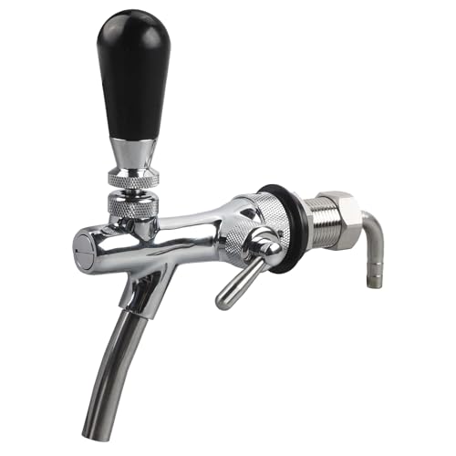 WOOLUCK Bierzapfhahn Einstellbare G5/8, Verstellbarer Bierhahn, Gewinde Bierhahn Chrome Fassbierhahn für Hause Bar Restaurants von WOOLUCK
