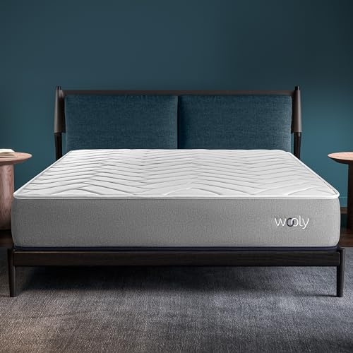 Matratze Wooly ONE 180x200 cm Höhe 24 cm - Härtegrad H2/H3 - Taschenfederkernmatratze - Öko Tex Zertifiziert - Blauer Latex - Sommer/Winterseite - 7 Komfortzonen - Made in EU von WOOLY BEDDING