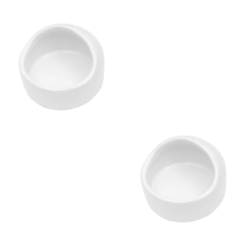 WOONEKY 2 Stücke Hamster Schüssel Haustier Keramik Lebensmittel Wasser Schüssel-tilt Pet Liefert WOONEKY 2 Stücke Hamster Schüssel Haustier Keramik Lebensmittel Wasser Schüssel-tilt Pet Liefert von WOONEKY