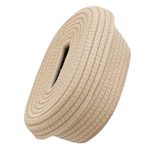 WOONEKY Baumwollgewebte Taschentuchbox Im Japanischen Stil Dekorativer Halter Für Papiertaschentücher Praktische Aufbewahrungsbox Für Schreibtisch Und Wohnzimmer Kompakt Und Langlebig von WOONEKY